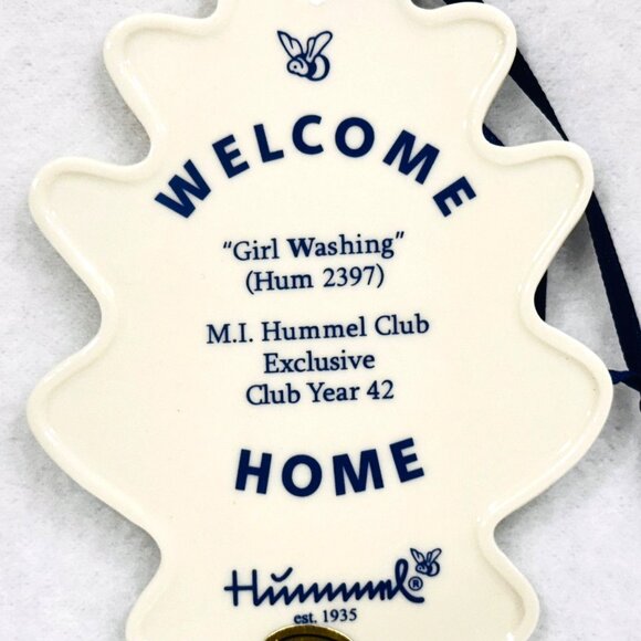 M.I. Hummel Club Exclusive Ornament "Girl Washing" Hum 2397 Club Year 42 - Picture 4 of 4